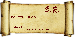 Bajcsy Rudolf névjegykártya